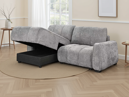 Portland Universal Storage Sofa Bed -  Grey