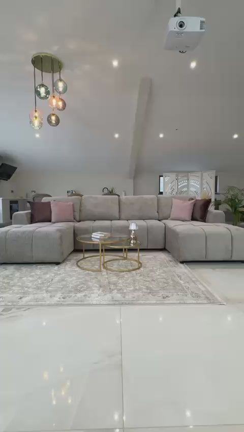 Shanghai Luxury U Shape Sofa Bed - Beige