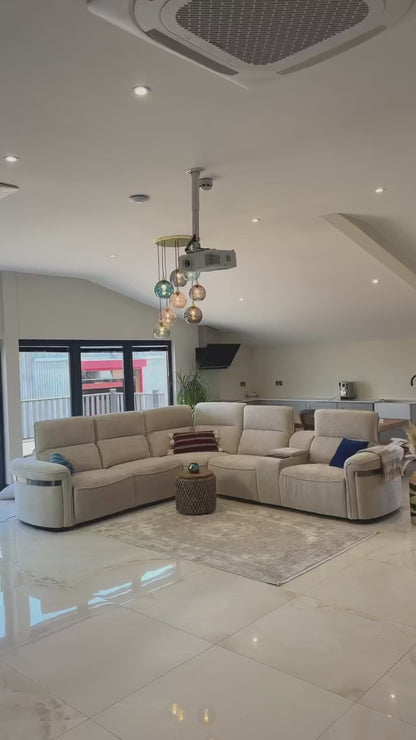 Bicester LED Modular Power Recliner Corner Sofa - Limited Edition
