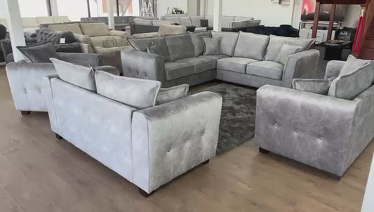 Serena Large Corner Sofa - Brown
