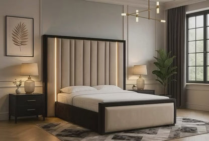 Conrad LED Dimmable Light Bed Frame | Sockets Optional