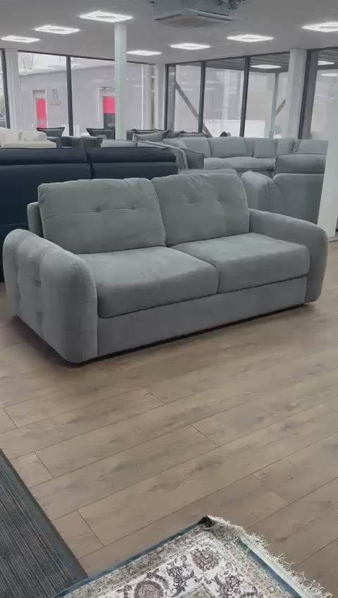 Athens 3 Seater Sofabed - Grey ( Free Mattress )