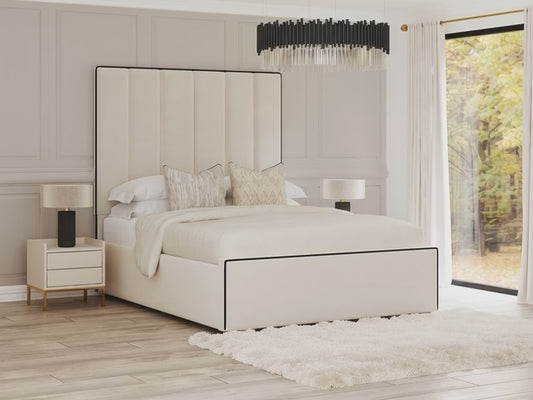 Emma Bed Frame | Accent Piping | High Headboard