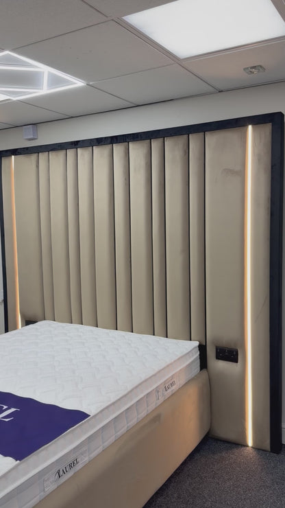 Conrad LED Dimmable Light Bed Frame | Sockets Optional