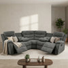 Roma Fabric Recliner Corner Sofa Grey