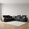 Somerville Electric Recliner Corner Sofa - Black - main image