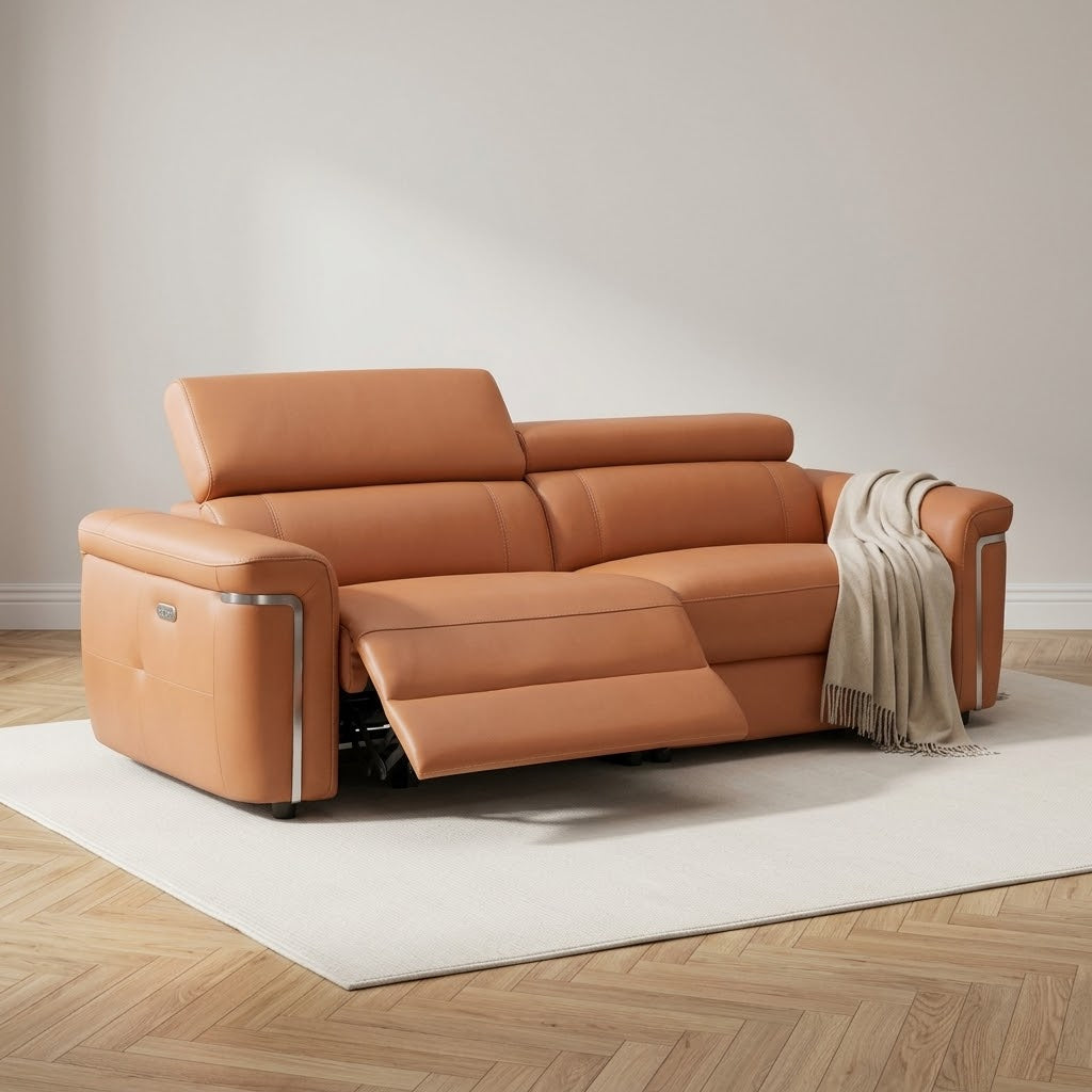 Somerville Electric Recliner 3 Seater Sofa - Tan