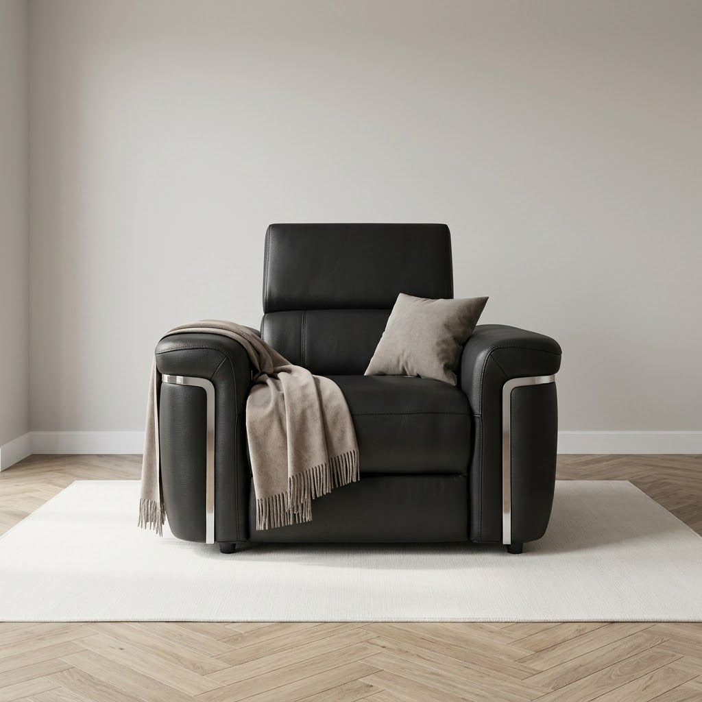 Somerville Electric Recliner Sofa Armchair - Black