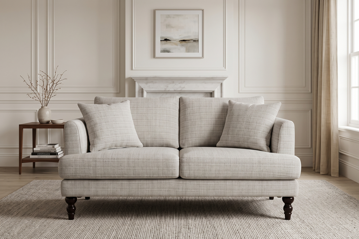Ravello 2 Seater Sofa - Stone Grey Chenille - Image 1