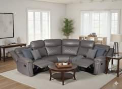 Myra Recliner Leather Large Corner Sofa Set