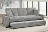 Light Grey Chenille Fabric 3 Seater Sofabed CHARLES — view 1