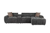 Vermont Dark Grey Electric Corner Recliner Sofa (Left & Right Hand)
