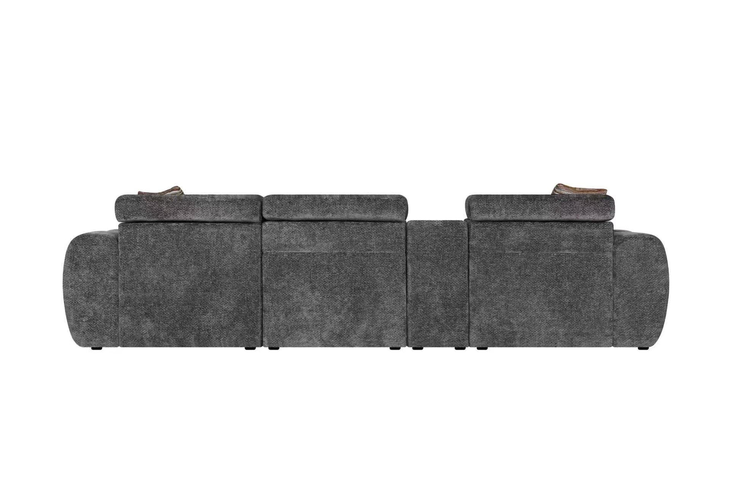 Vermont Dark Grey Electric Corner Recliner Sofa (Left & Right Hand)