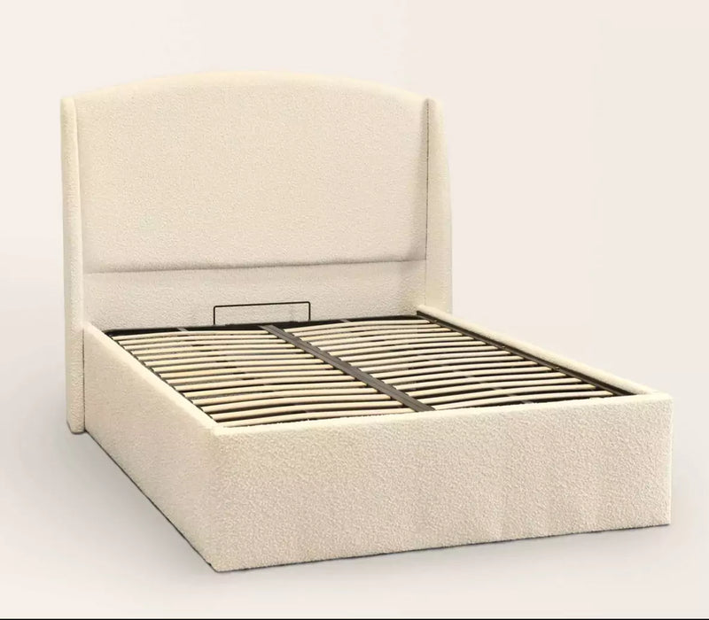 Teddy Boucle Wing Bed Frame
