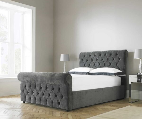 Dusty Sleigh Bed