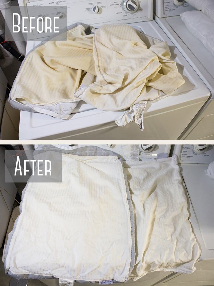 How to wash a feather pillow